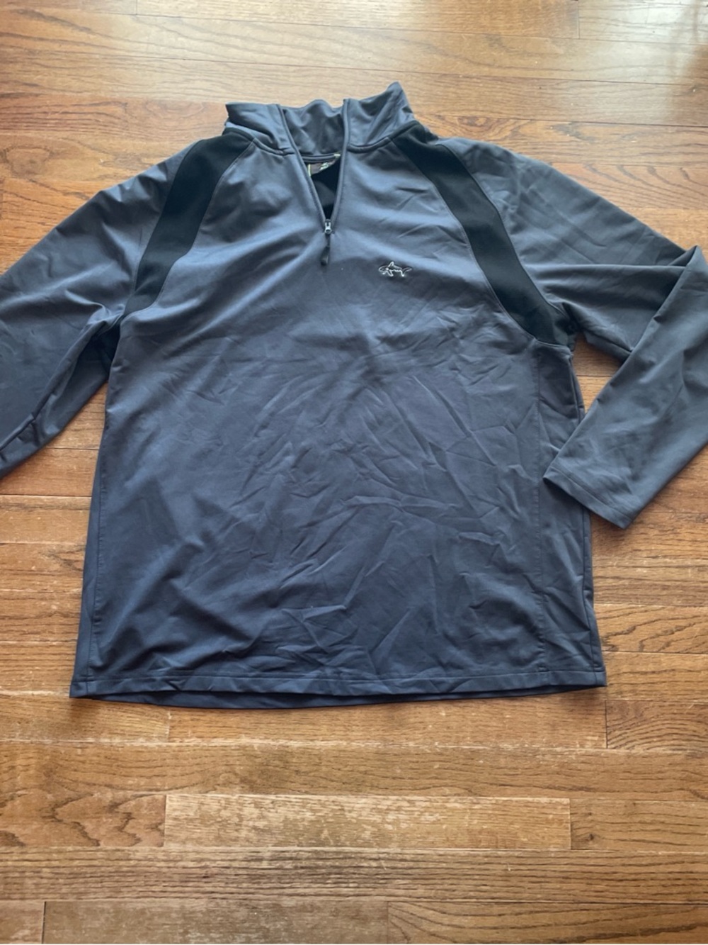 Greg Norman Collection Men's Quarter-Zip Pullover Jacket - Black & Charcoal